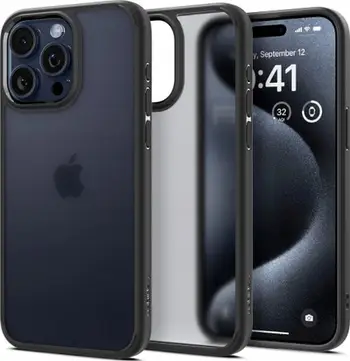Mbështjellës, Spigen Ultra Hybrid për iPhone 16 Pro Max, TPU + polikarbonat, i hollë, MIL-STD 810G, e tejdukshme, set 1 copë