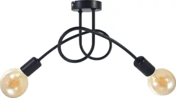 Lampë tavani varëse Orno MALAGA, 2x60W, E27, e zezë