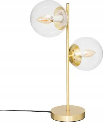 Lampë tavoline Atmosphera, 48 cm, sfera qelqi, ngjyrë ari