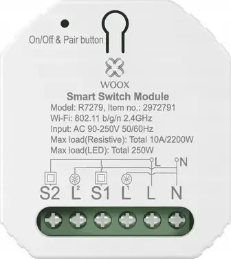 Kontrollues i energjisë Woox R7279, WiFi, dual power, i bardhë