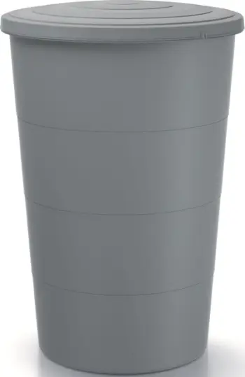 Fuçi uji plastike SMOOTH 160L, 60x88cm, gri e hapur