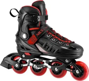 Patina inline Nils CYPHER NA18811A, të rregullueshme 34-38, për fëmijë dhe të rinj, të kuqe e zezë
