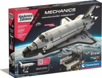 Set konstruktiv Clementoni Mechanics Laboratory Space Shuttle 50710, model NASA, edukativ, shumëngjyrësh