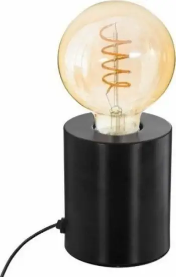 Lampë tavoline Atmosphera, diametër 9 cm, lartësi 10.5 cm, e zezë