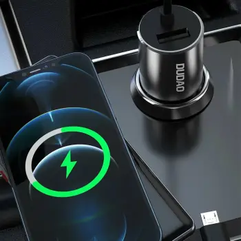 Karikues makine Dudao 3in1, 1x USB A 3.4A, kabllo Lightning USB C micro USB, i zi