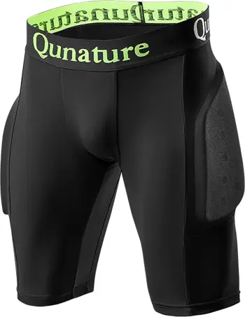 Pantallona mbrojtëse ijë Qunature Ski Basic S, EVA 12 mm, uniseks, e zezë