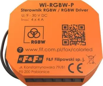 Kontrollues LED F&amp;F Color Wi RGBW P, 12/24V, Wi Fi, i bardhë