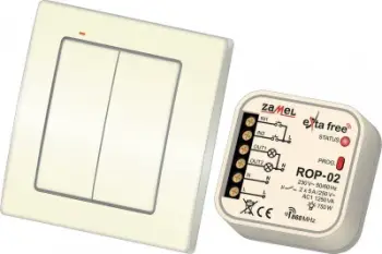 Set kontrolli pa tela Zamel RZB-04 RNK04 ROP02, 2 kanale 230V, për ndriçim dhe ngrohje