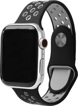 Rrip ore Apple Beline Sport Silicone, 38/40/41mm, për Apple Watch, zi gri - 1