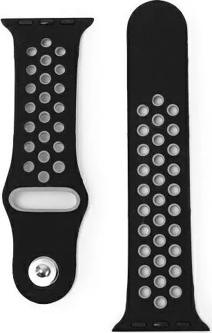 Rrip ore Apple Beline Sport Silicone, 38/40/41mm, për Apple Watch, zi gri - 2