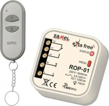 Set kontrolli pa tela Zamel RZB-05 ROP01 P257/2, IP20, i bardhë