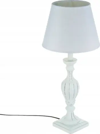 Lampë tavoline Atmosphera Veilli, 56 cm, dru me patinë, gri