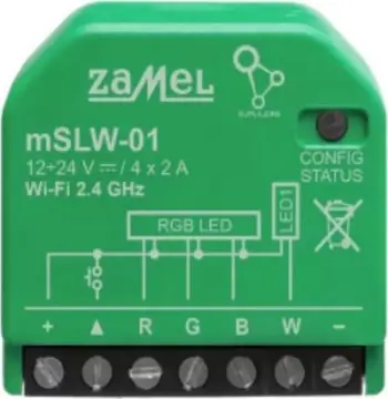 Kontrollues LED RGB Zamel Supla MSLW-01, Wi-Fi, 4 kanale