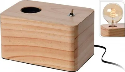 Lampë tavoline Atmosphera Wood, 40 W, 220-240 V, kafe - 1