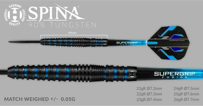Shigjeta për Dart Harrows Spina e Zezë 90% Steeltip - 2