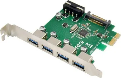 Kontrollues MicroConnect PCIe 2.0x1, 4x USB 3.0 - 1