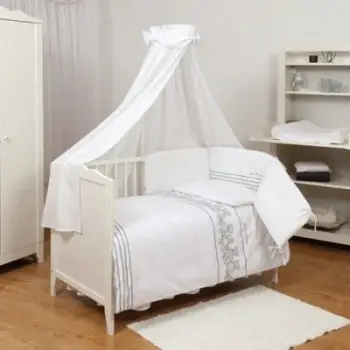Set shtrati për foshnje BabyMatex BIANCO Twins, 3 pjesë, pambuk 100%, i bardhë