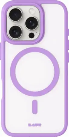 Mbështjellës, LAUT Huex Protect MagSafe, për iPhone 16 Pro Max, rezistencë rënie 4.2 m, shpinë transparente, veshje silikoni, vjollcë