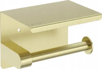 Mbajtës letre higjienike muri me raft, metal, i zi