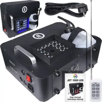 Makine tymi Light4Me JET 1500 LED, 1500W, LED RGB, e zezë
