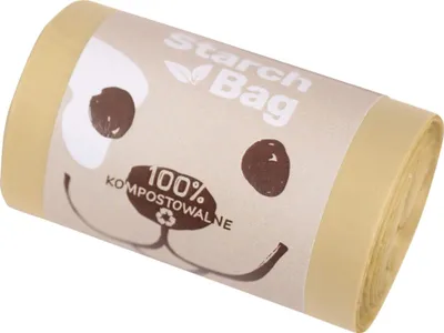 Qese biodegraduese për feçe qeni StarchBag, 15 copë, të gjelbra - 1