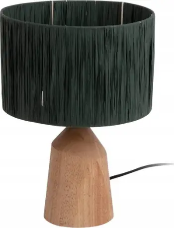 Lampë tavoline Leitmotiv Sheer Trapeze, dru dhe letër, jeshile