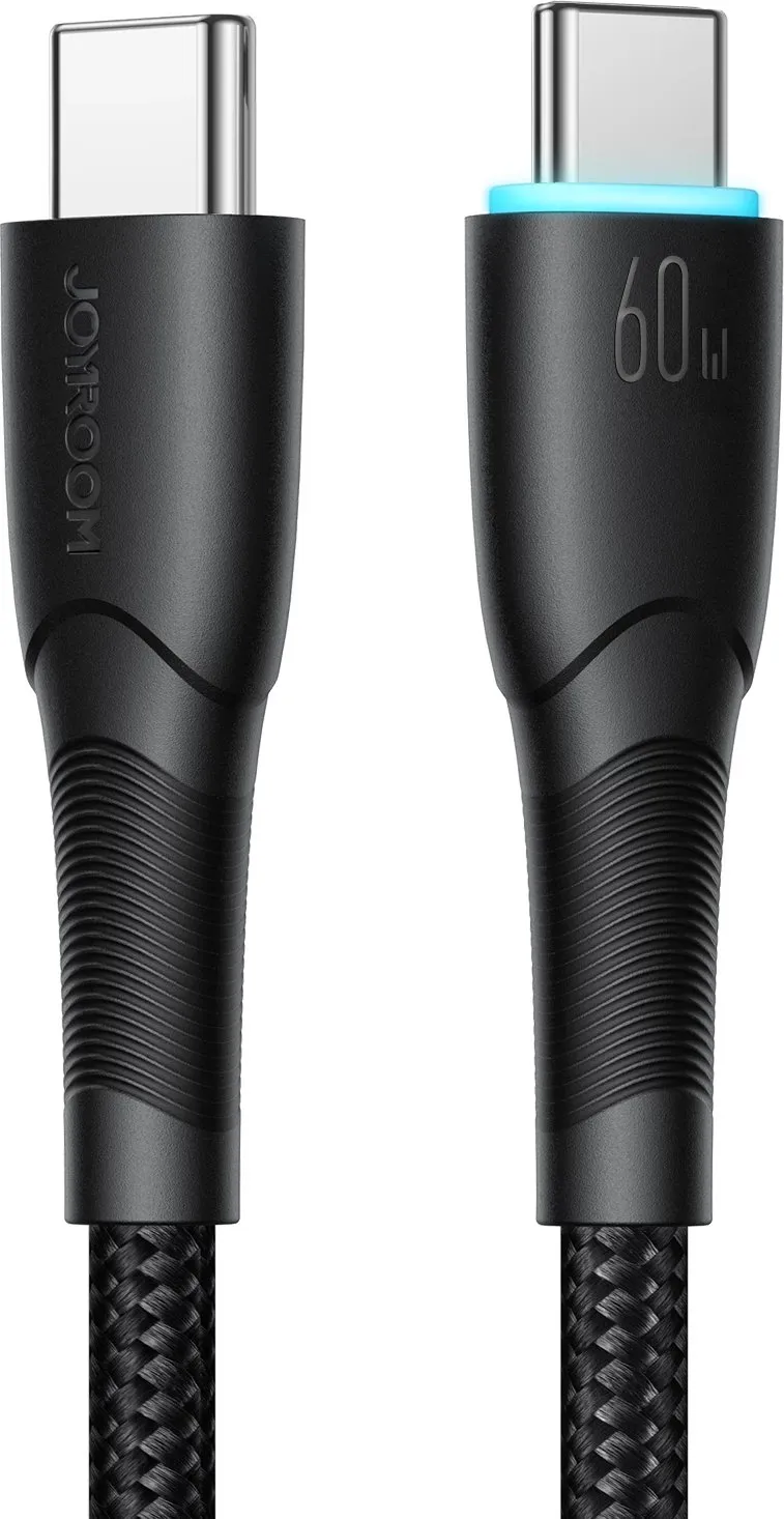 Kabllo USB-C në USB-C Joyroom Starry Series SA32-CC3, 1m, 60W, e zezë - 1