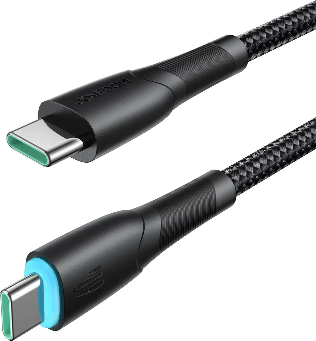 Kabllo USB-C në USB-C Joyroom Starry Series SA32-CC3, 1m, 60W, e zezë - 3