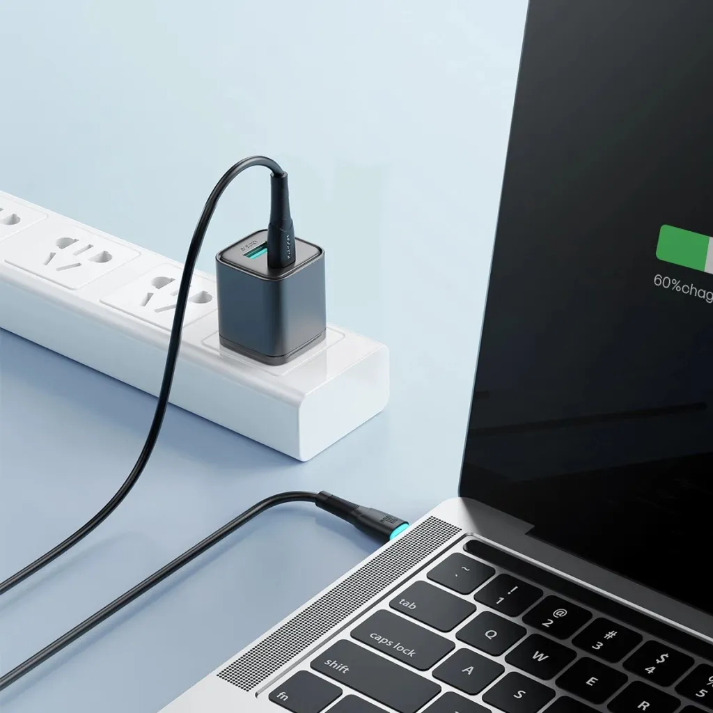 Kabllo USB-C në USB-C Joyroom Starry Series SA32-CC3, 1m, 60W, e zezë - 6