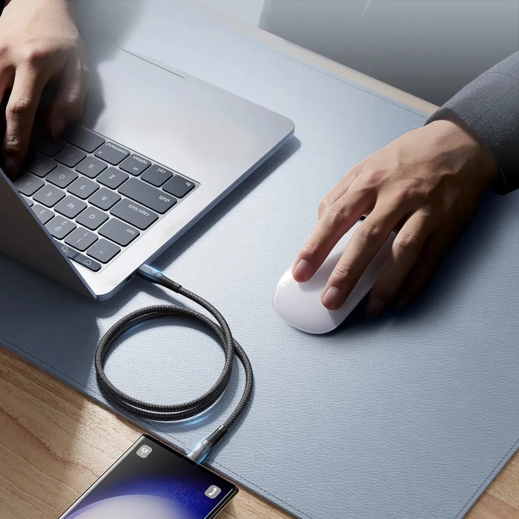 Kabllo USB-C në USB-C Joyroom Starry Series SA32-CC3, 1m, 60W, e zezë - 10