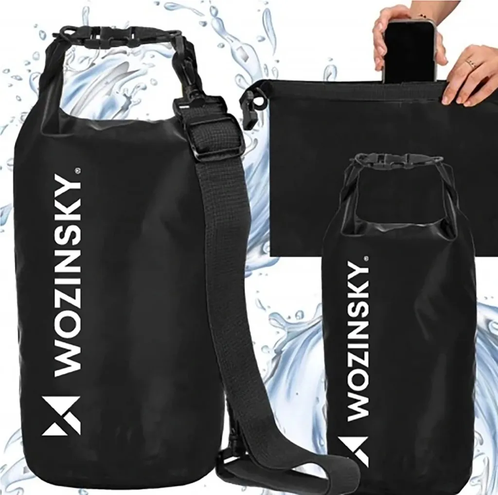 çantë dry bag ujërezistente për SUP/kajak, Wozinsky, WWK-10, 10L, e zezë - 2