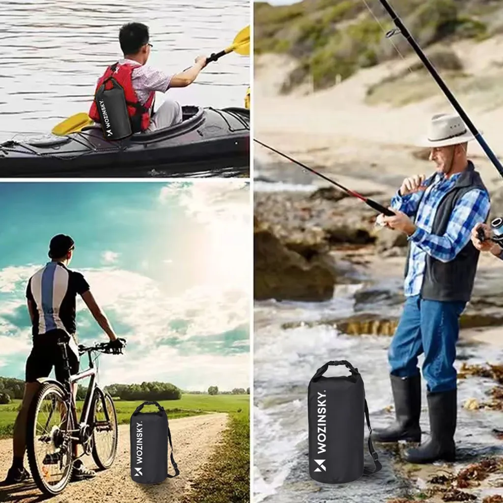 çantë dry bag ujërezistente për SUP/kajak, Wozinsky, WWK-10, 10L, e zezë - 3