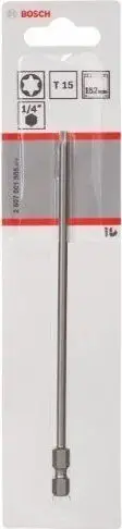 Bit tornavidhë Bosch Extra Hard Torx T15, 152mm, 1 copë