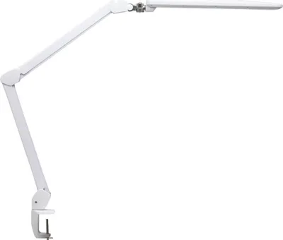 Lampë tavoline MAULcraft LED, 52 cm, me bazë kapëse, e bardhë - 1