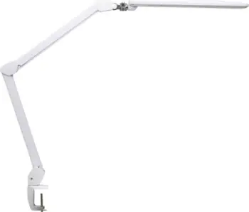 Lampë tavoline MAULcraft LED, 52 cm, me bazë kapëse, e bardhë
