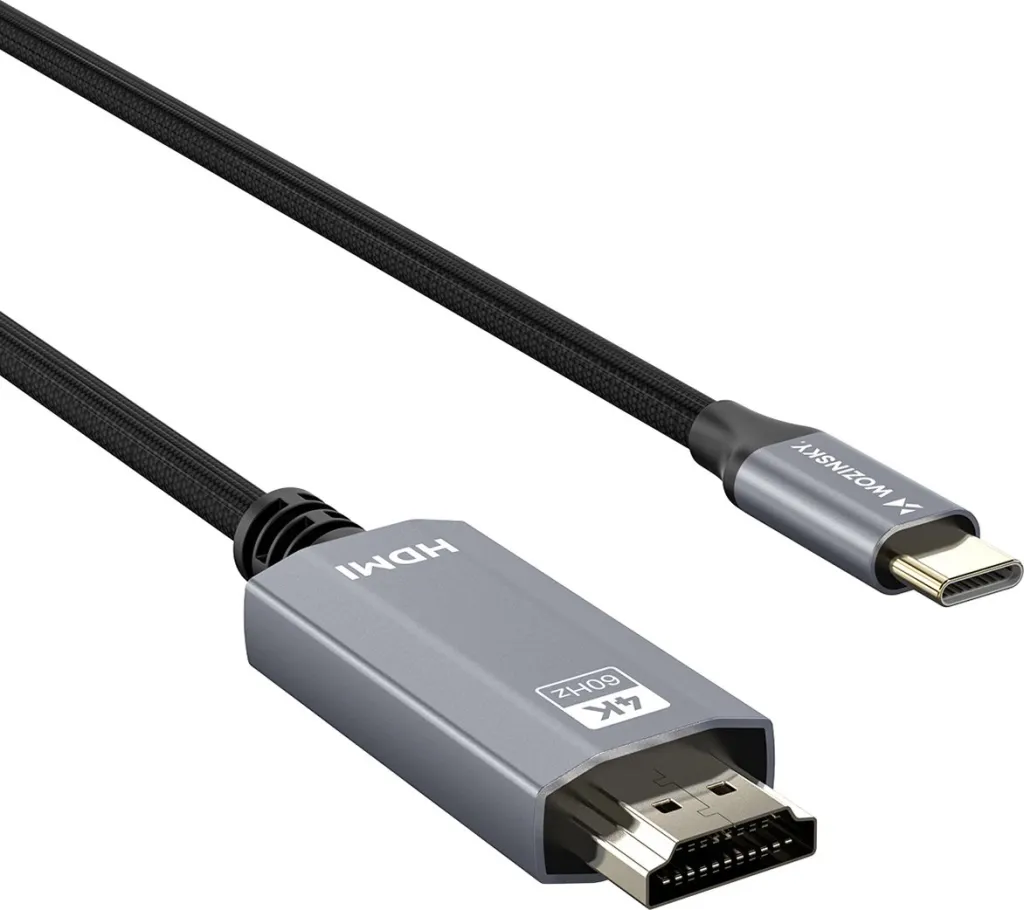 Kabllo USB-C në HDMI, Wozinsky WCCH-01, 4K 60Hz 1.8 m, e zezë - 1