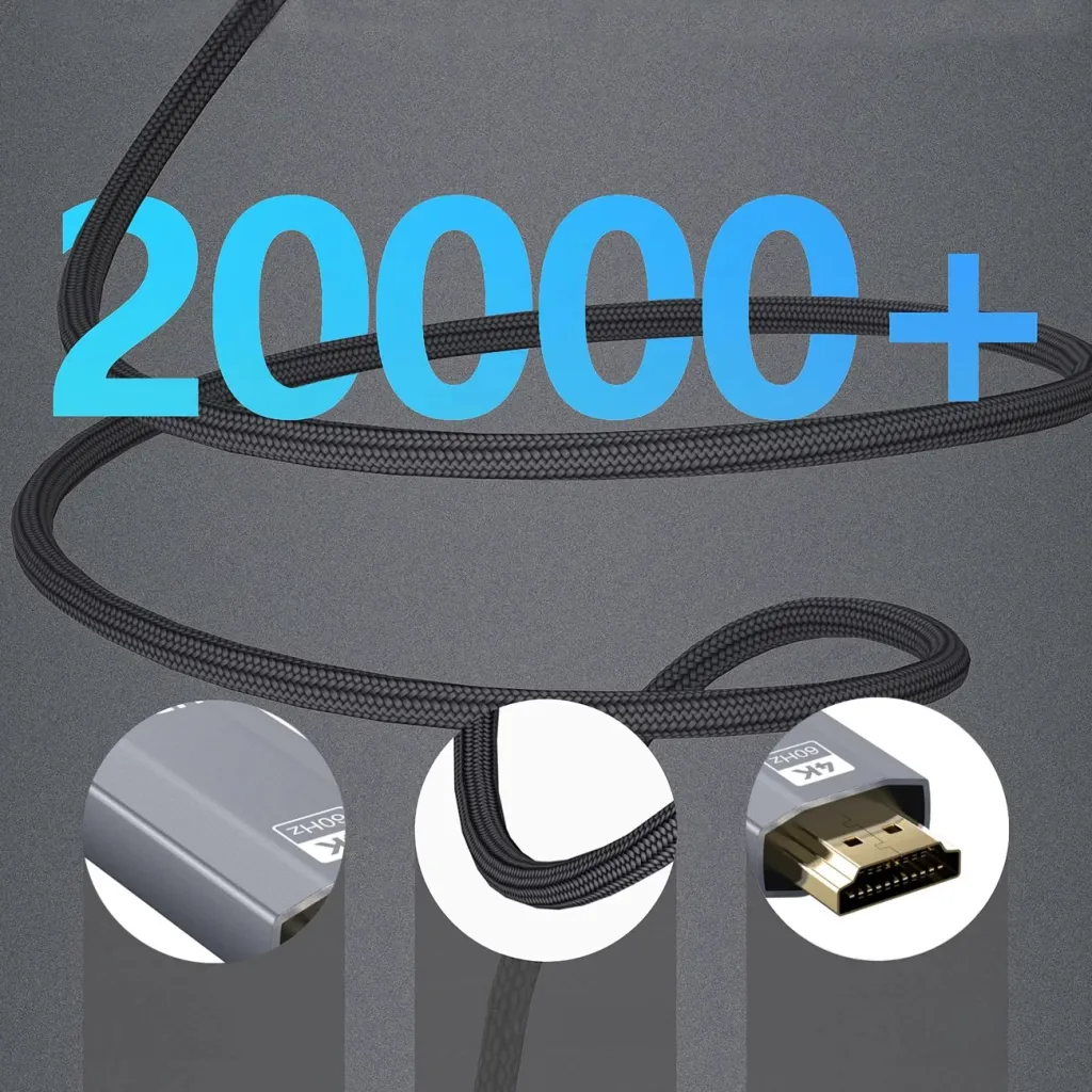 Kabllo USB-C në HDMI, Wozinsky WCCH-01, 4K 60Hz 1.8 m, e zezë - 5