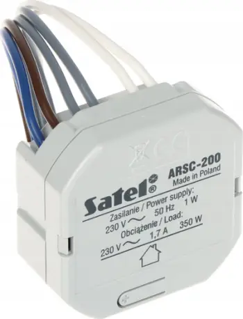 Kontrollues roletash inteligjent Satel ARSC-200 Be Wave, 230V AC, për roleta elektrike, i bardhë