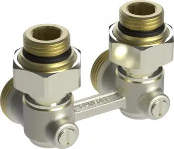 Shpërndarës këndor për radiator Danfoss RLV-KB, 1/2", distanca qendrës 50 mm, lidhje 3/4" mashkull
