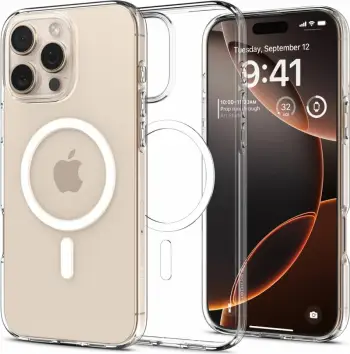 Mbrojtëse për celular iPhone 16 Pro Spigen Liquid Crystal MagSafe, transparente