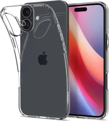 Mbështjellës, Spigen, Liquid Crystal, për iPhone 16 Plus, TPU i tejdukshëm ultra i hollë, Clear, set 1 copë