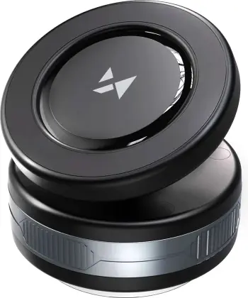 Mbajtës veture me karikues Qi, Wozinsky WUSQ-01, MagSafe kompatibil, 15W, montim me kupë thithëse për xham/panel, rrotullim 360°, USB-C, kabllo 1m, zi