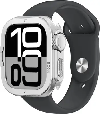 Mbështjellës metalik për smartwatch, AmazingThing Titan Pro, për Apple Watch 11 46mm, aliazh alumini, përfundim mat, silver