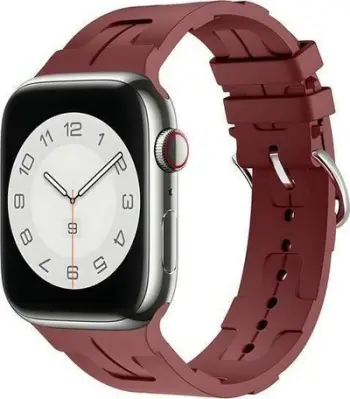 Rrip ore Beline për Apple Watch Silicone Ultra, 38/40/41mm, silikon, burgundy
