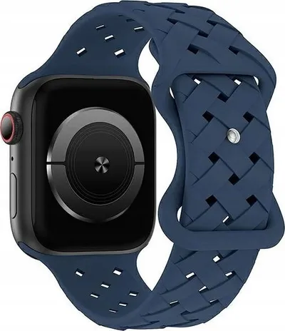 Rrip ore Beline për Apple Watch, silikon i endur 42/44/45/49mm, blu e errët - 1