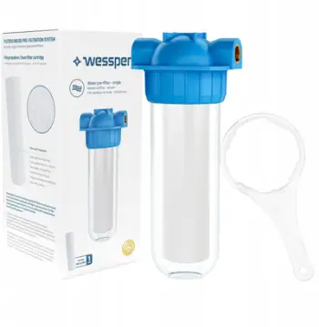 Parafiltër uji Wessper Single Housing 10", lidhje 1", transparent