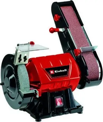 Makineri gërryese Einhell TC-US 350, 350W, kombinim bluarës dhe sharrë rripi, e kuqe