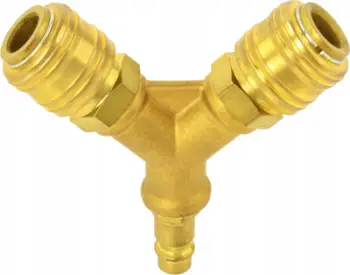 Shpërndarës pneumatik GEKO T-piece, lidhje 1/2", 16 bar, metalik