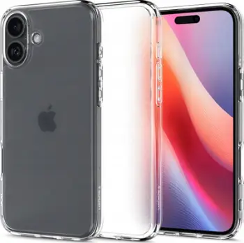 Mbështjellës, Spigen, Ultra Hybrid për iPhone 16, TPU+PC, MIL-STD 810G, transparent, set 1