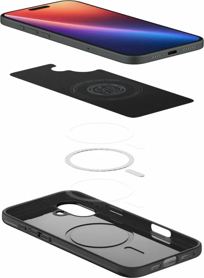 Mbështjellës për iPhone 16 Plus Spigen Thin Fit MagSafe, i zi - 3